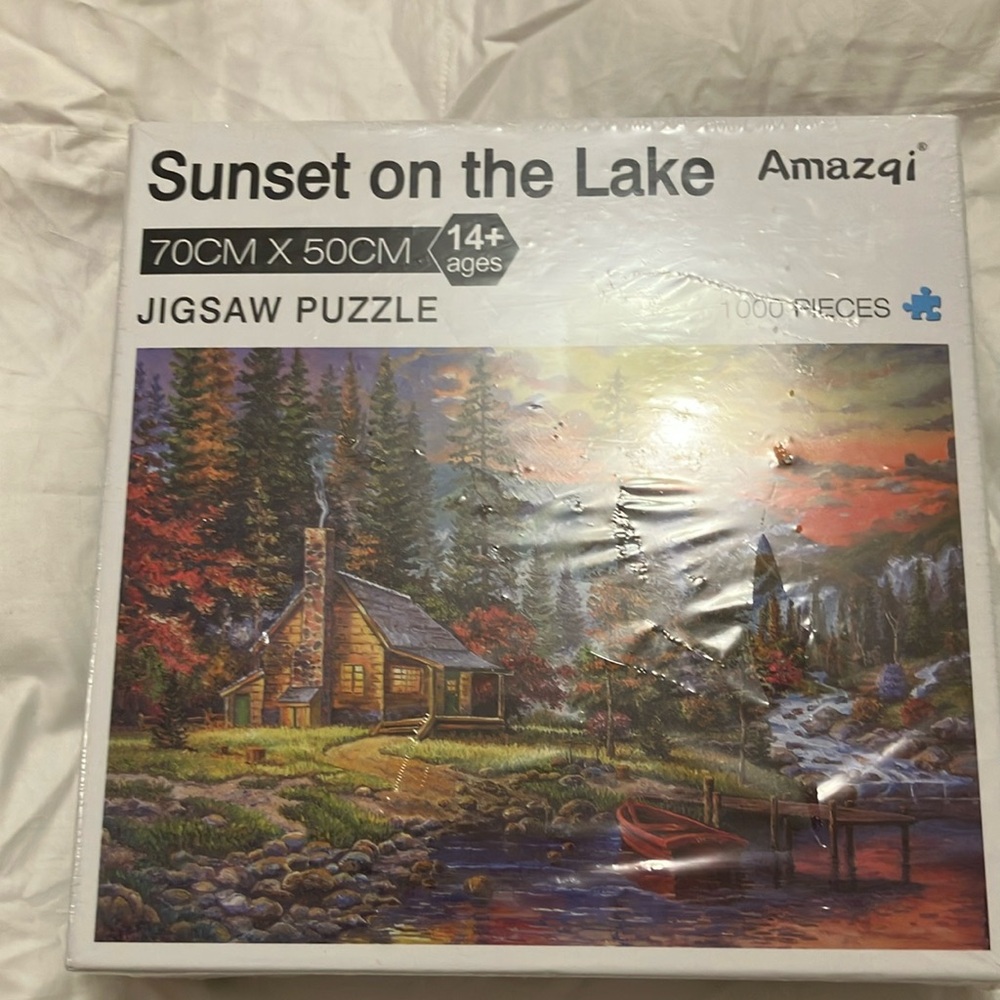 Sunset on the lake puzzle